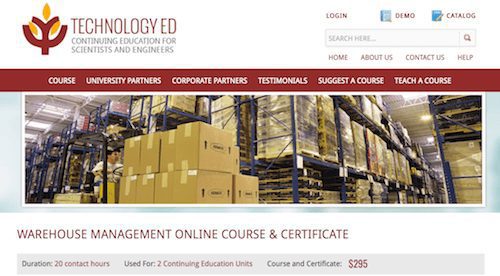 Warehouse Management Online Course & Certificate