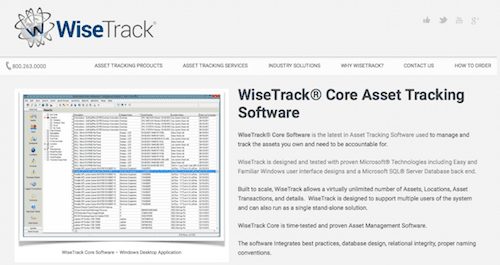 WiseTrack Core asset tracking software