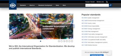 International Standards Organization (ISO)