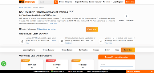 SAP Plant Maintenance Training (HKR Trainings)