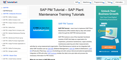SAP Plant Maintenance Training Tutorials (TutorialKart)