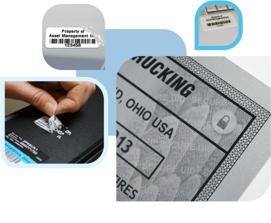 Tamper Evident 'VOID' Security Labels PERSONALISED FREE BARCODE 34 x 17mm 