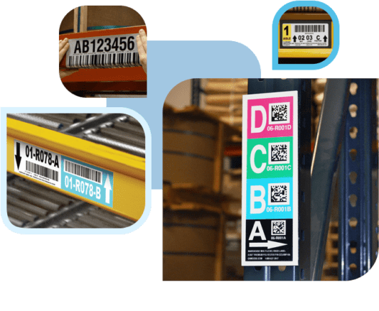 warehouse rack labels from Camcode