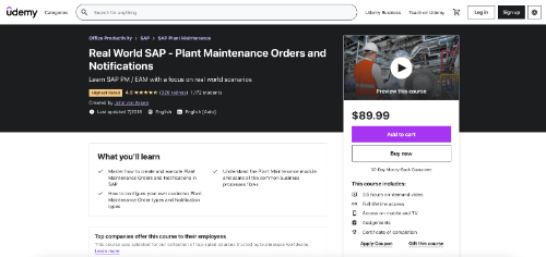 Real World SAP - Plant Maintenance Orders and Notifications (Udemy)