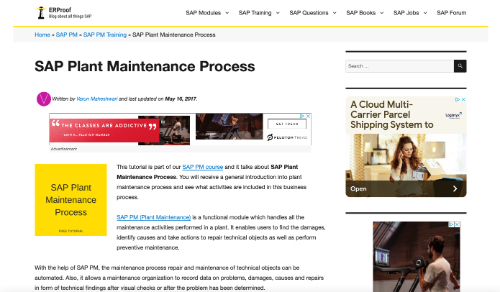 SAP Plant Maintenance Process (ERProof)