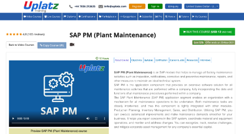 SAP PM Plant Maintenance (Uplatz)