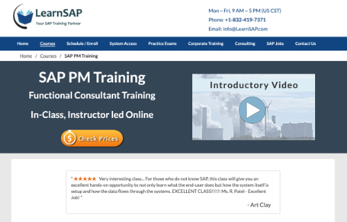 SAP PM Training Functional Consultant Training (LearnSAP)