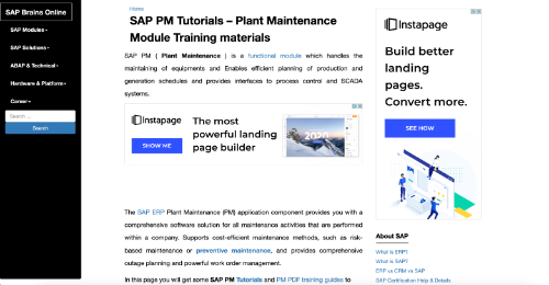 SAP PM Tutorials – Plant Maintenance Module Training (SAP Brains Online)