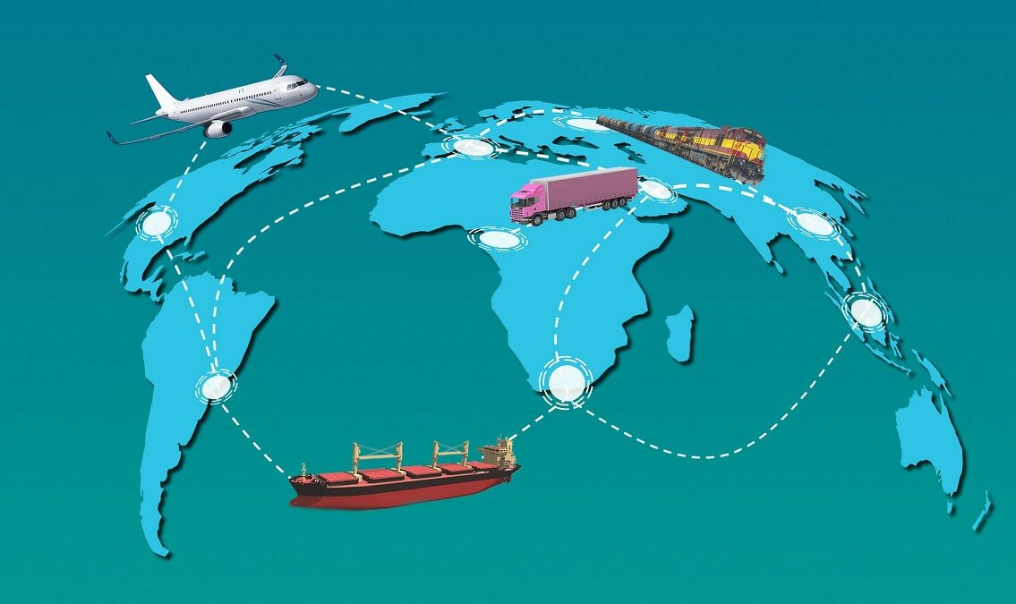 Global logistics graphic