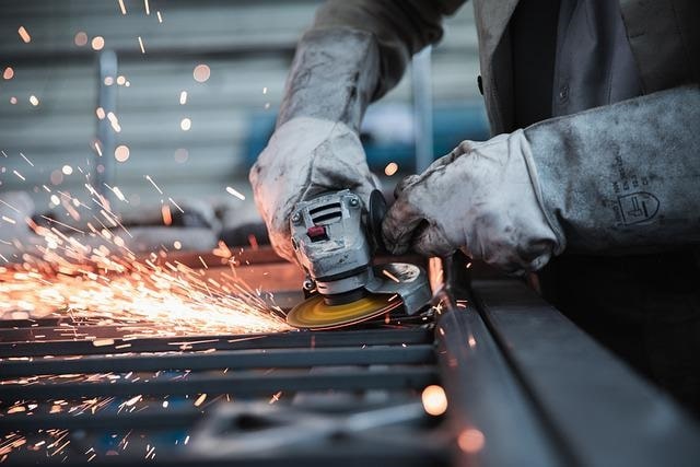 Welder working in a facility