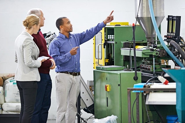 Inspecting equipment property in a building