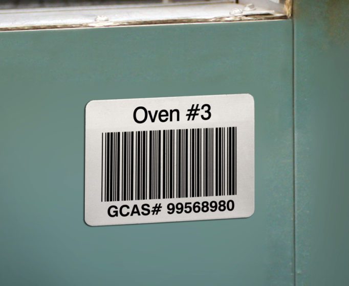 Etra high temperature metal label