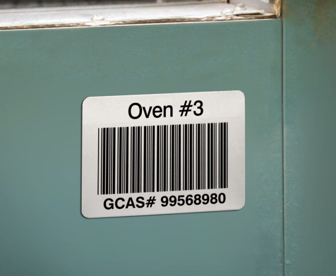 Etra high temperature metal label